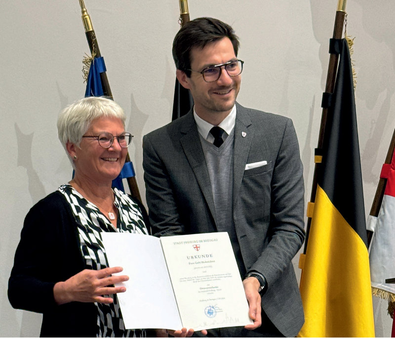 Ortsvorsteherin Gabriele Hoferichter und OB Martin Horn